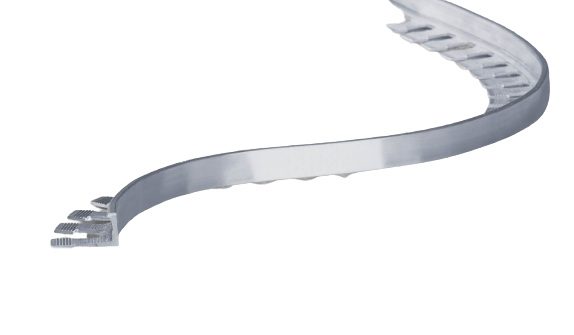 Corner profile for bending arches