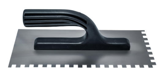 Stainless steel toothed taper with a plastic handle